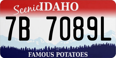 ID license plate 7B7089L