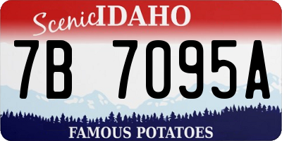 ID license plate 7B7095A