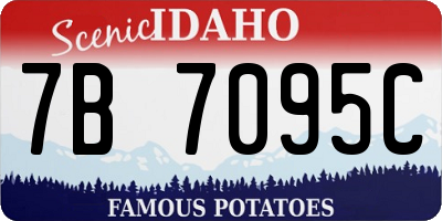 ID license plate 7B7095C