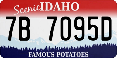 ID license plate 7B7095D