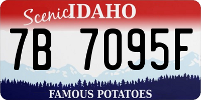 ID license plate 7B7095F