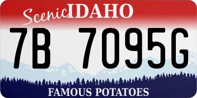 ID license plate 7B7095G