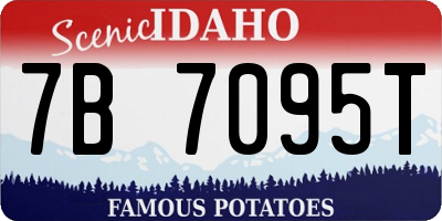ID license plate 7B7095T