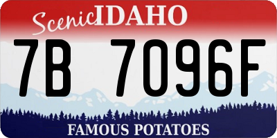 ID license plate 7B7096F