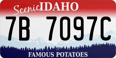 ID license plate 7B7097C