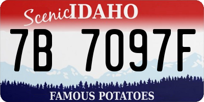 ID license plate 7B7097F