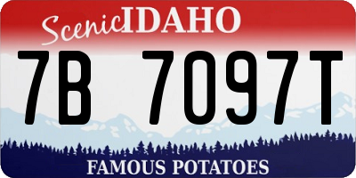 ID license plate 7B7097T