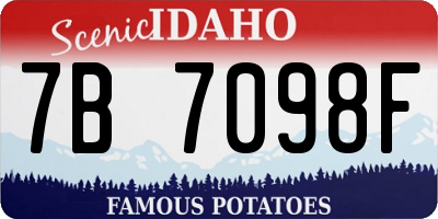 ID license plate 7B7098F