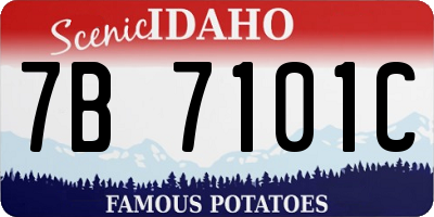 ID license plate 7B7101C