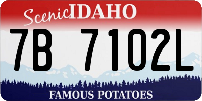 ID license plate 7B7102L