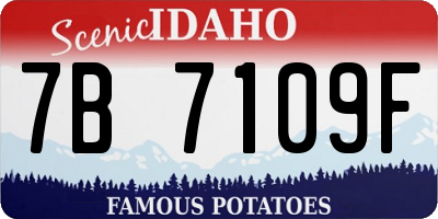 ID license plate 7B7109F