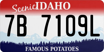 ID license plate 7B7109L
