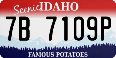 ID license plate 7B7109P