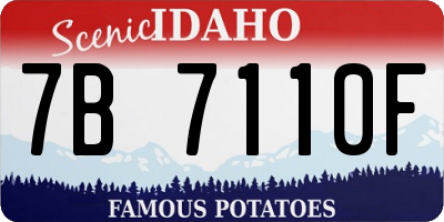 ID license plate 7B7110F