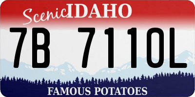 ID license plate 7B7110L