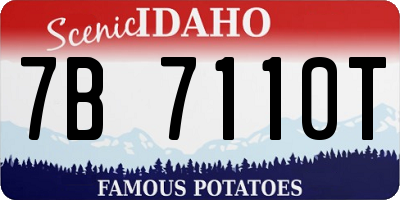 ID license plate 7B7110T
