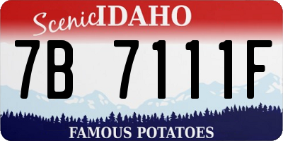 ID license plate 7B7111F