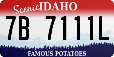 ID license plate 7B7111L