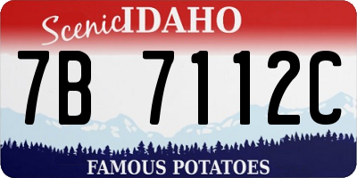 ID license plate 7B7112C
