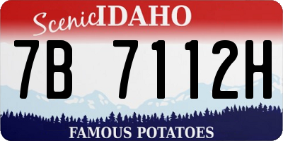 ID license plate 7B7112H