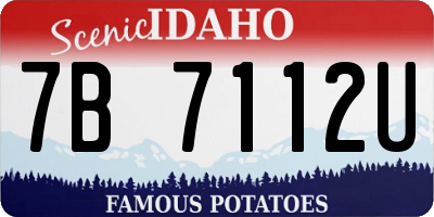 ID license plate 7B7112U