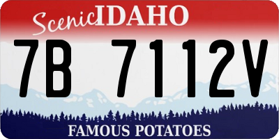 ID license plate 7B7112V