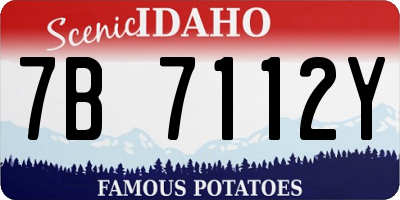 ID license plate 7B7112Y