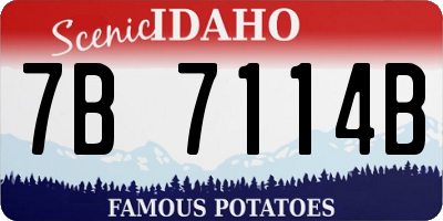 ID license plate 7B7114B