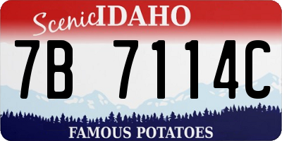 ID license plate 7B7114C
