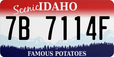 ID license plate 7B7114F