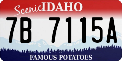 ID license plate 7B7115A