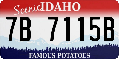 ID license plate 7B7115B