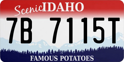 ID license plate 7B7115T