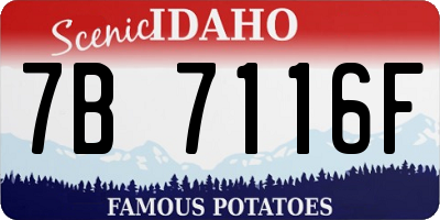 ID license plate 7B7116F