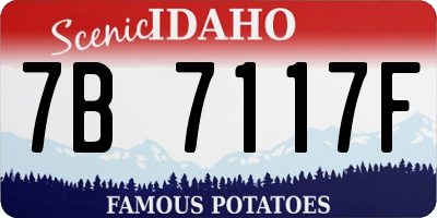 ID license plate 7B7117F