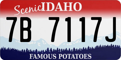 ID license plate 7B7117J