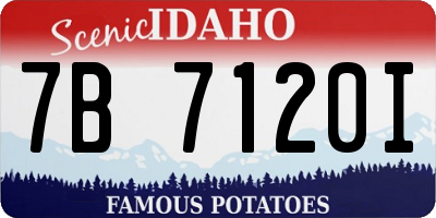 ID license plate 7B7120I