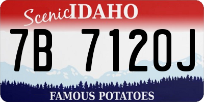 ID license plate 7B7120J