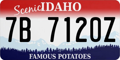 ID license plate 7B7120Z