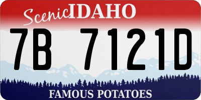 ID license plate 7B7121D