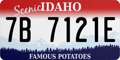 ID license plate 7B7121E