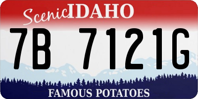 ID license plate 7B7121G