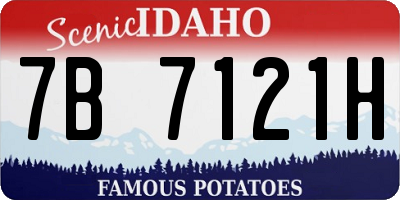 ID license plate 7B7121H