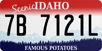 ID license plate 7B7121L