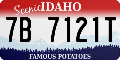 ID license plate 7B7121T