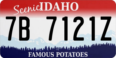 ID license plate 7B7121Z