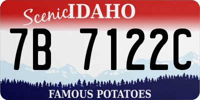 ID license plate 7B7122C