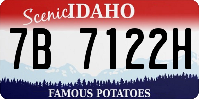 ID license plate 7B7122H