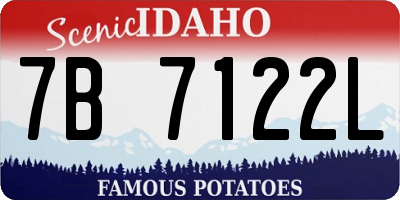 ID license plate 7B7122L