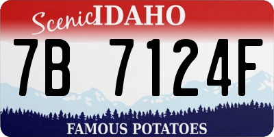 ID license plate 7B7124F